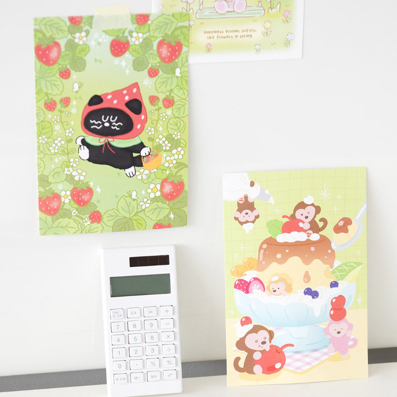 Perfect For Decoration - ROMANE Brunch Brother Cute Illustration Postcard