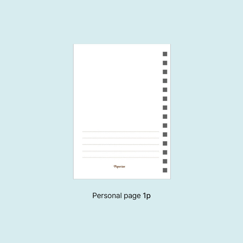 Personal Data - PAPERIAN Bits And Pieces Mini Undated Weekly Planner