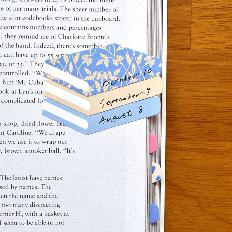 Book Marker - Plepic Book-Shaped Pattern Sticky Note Set