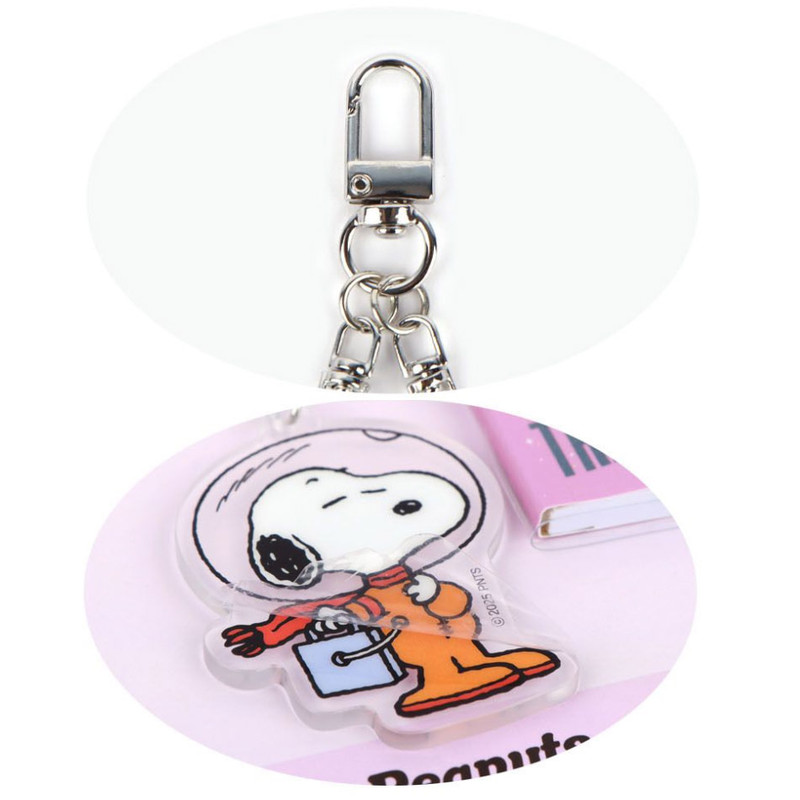 Detail of PEANUTS Snoopy Acrylic Keyring with Mini Notebook