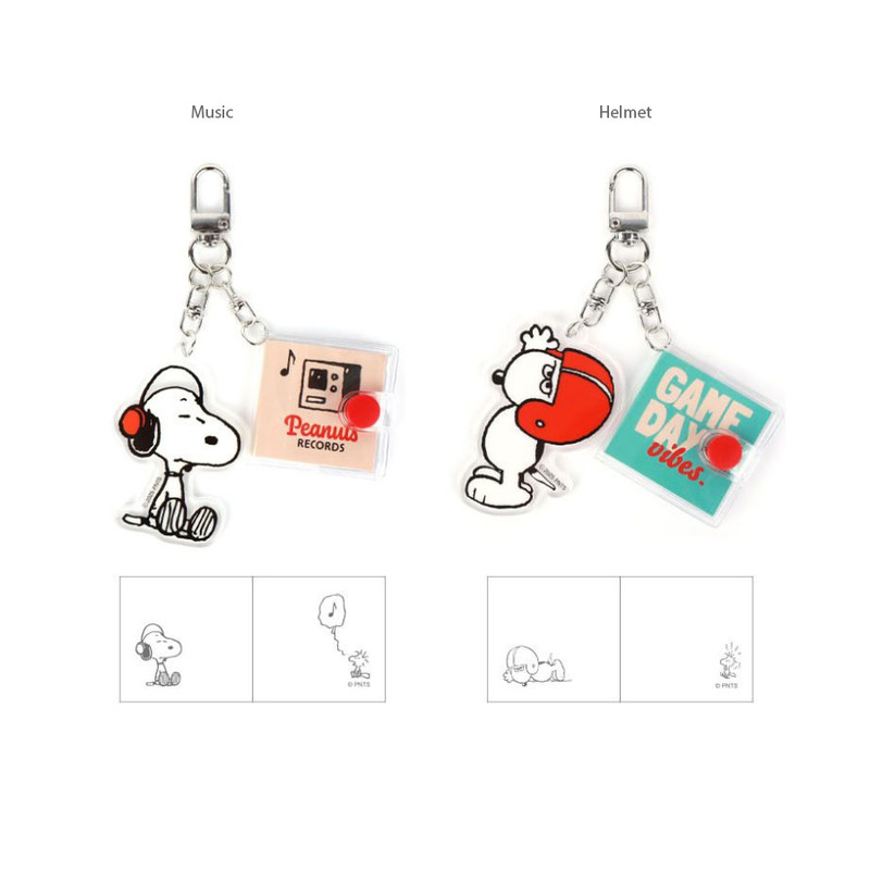 Option - PEANUTS Snoopy Acrylic Keyring with Mini Notebook