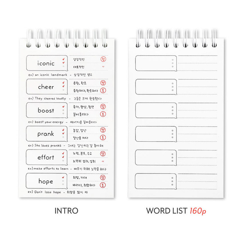 160 Pages - ICONIC Blah Blah Word Notebook With Flip Cover
