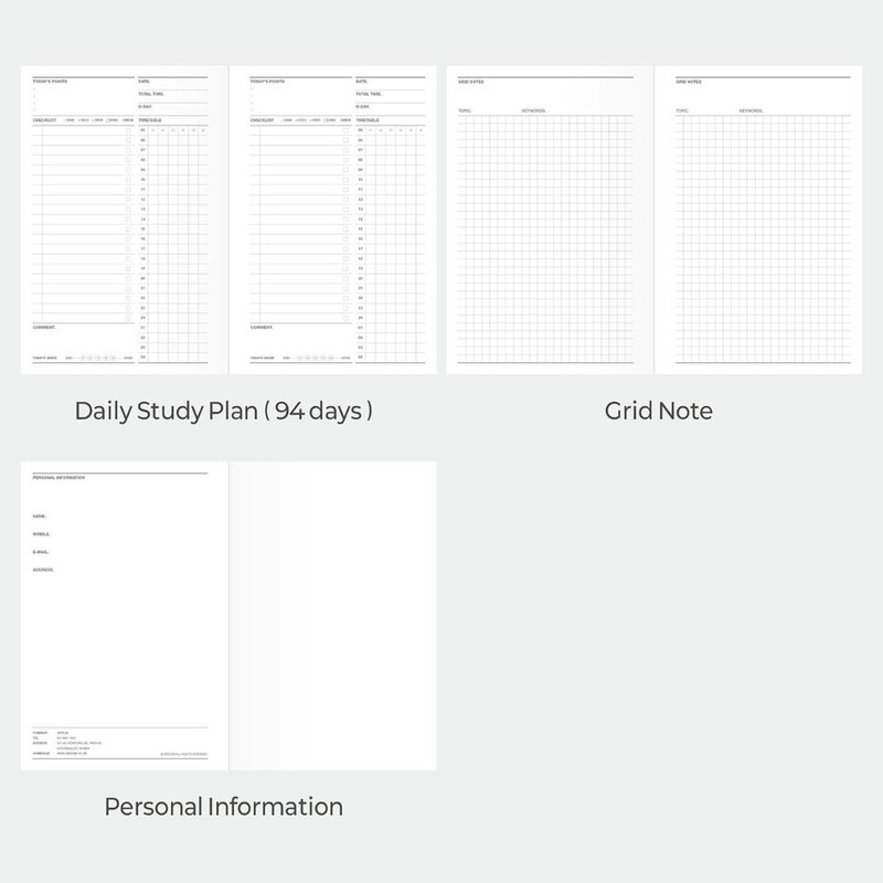 Planner Pages - Ardium Good Days 3 Months Undated Daily Study Planner