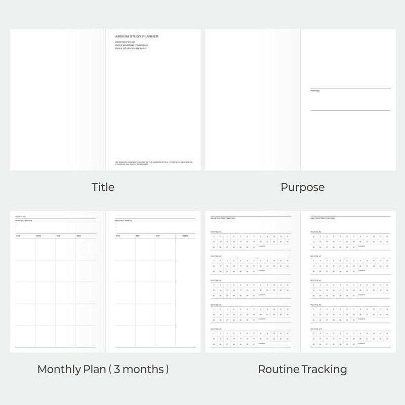 Planner Pages - Ardium Good Days 3 Months Undated Daily Study Planner