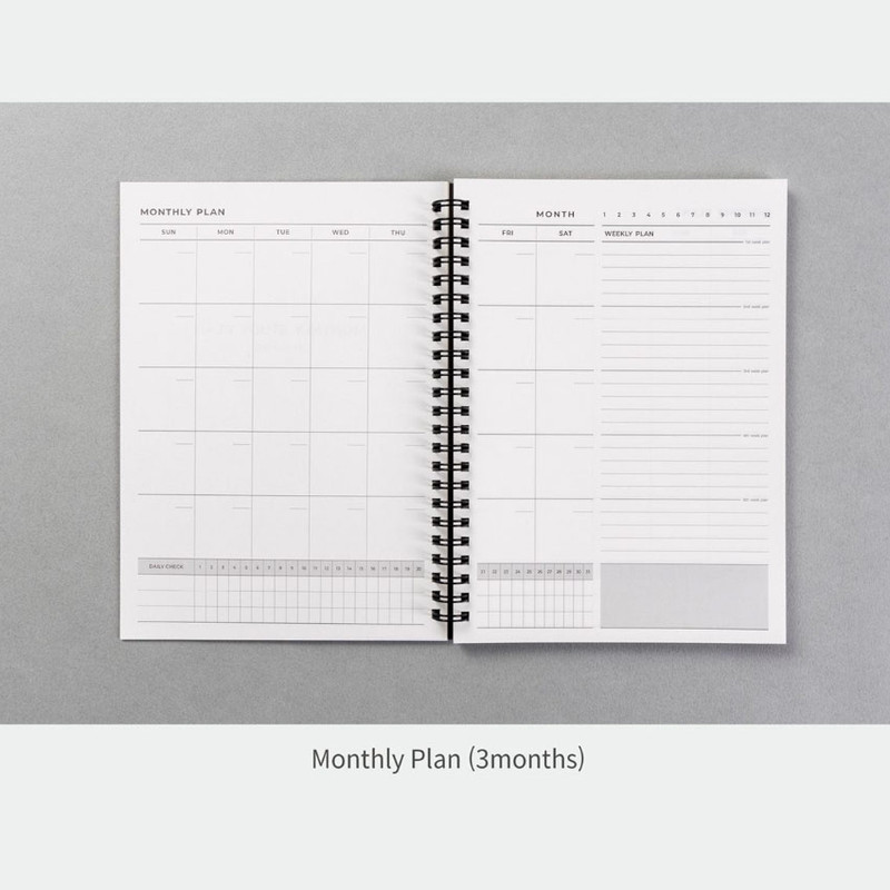 Monthly Plan - Ardium 1440 Large 3 Months Undated Daily Study Planner