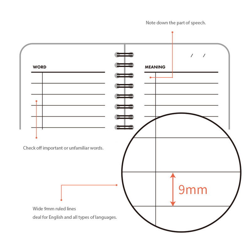 Detail of 7321 Design Beginning Handy Vocabulary Notebook