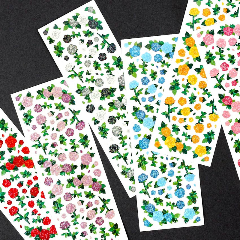 Glitter Stickers - Wanna This Forest Rose Holographic Glitter Sticker Set
