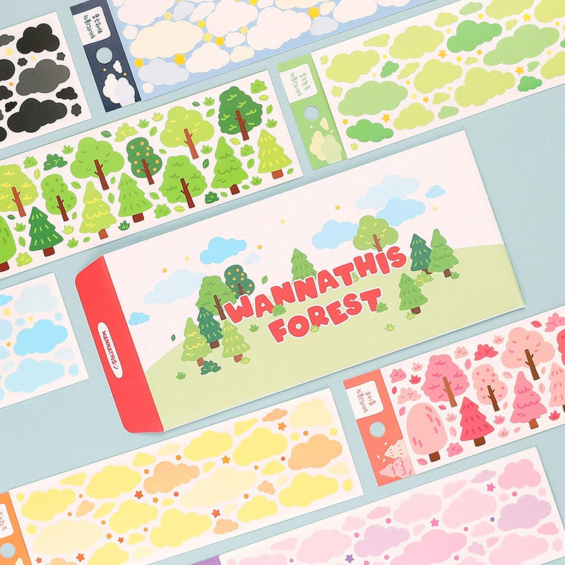 Wanna This Forest Cloud & Seasonal Tree Journaling Sticker Pack