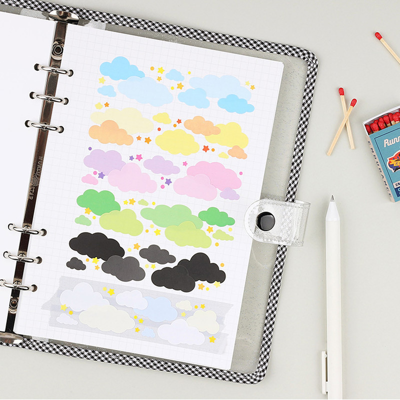 Cloud 6 sheets - Wanna This Forest Cloud & Seasonal Tree Journaling Sticker Pack