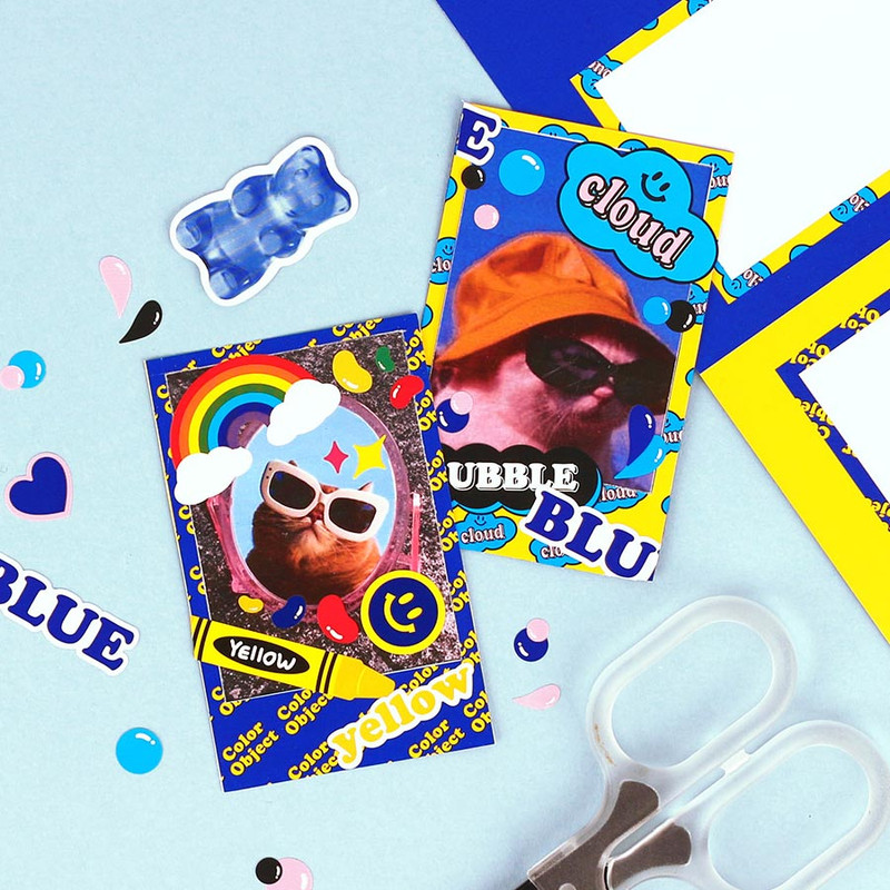 Wanna This Color Object Removable Decorative Sticker Pack