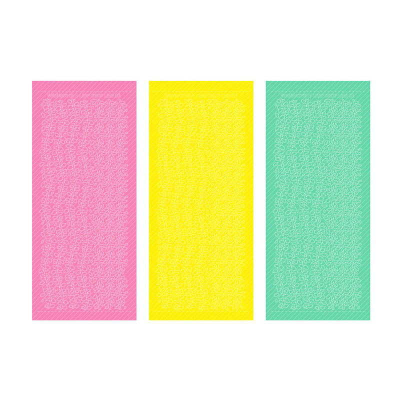 Set of 10 sheets - Wanna This Drop Line Leaf Sticker Set