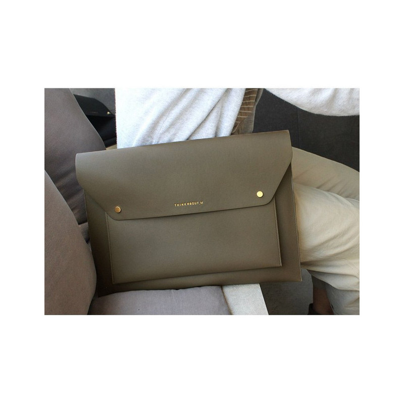 With Alice Think About Light Synthetic Leather 15" Laptop Sleeve