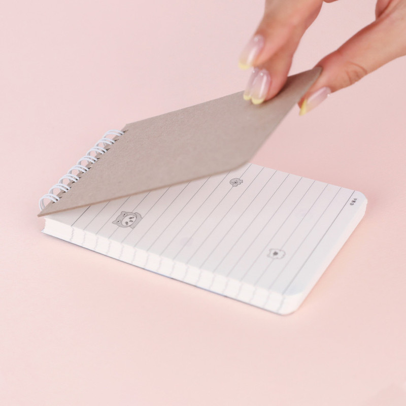 Sturdy Back - Meowman Cute Cat PP Cover Lined Memo Pad