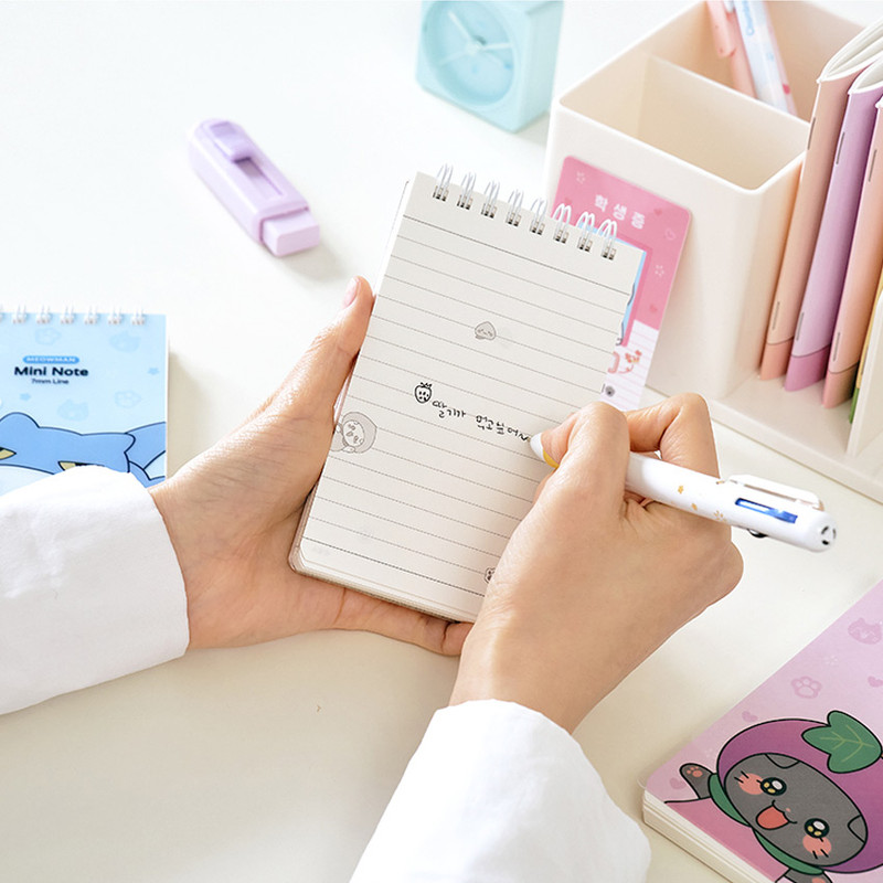 Lined Memo Pad - Meowman Cute Cat PP Cover Lined Memo Pad