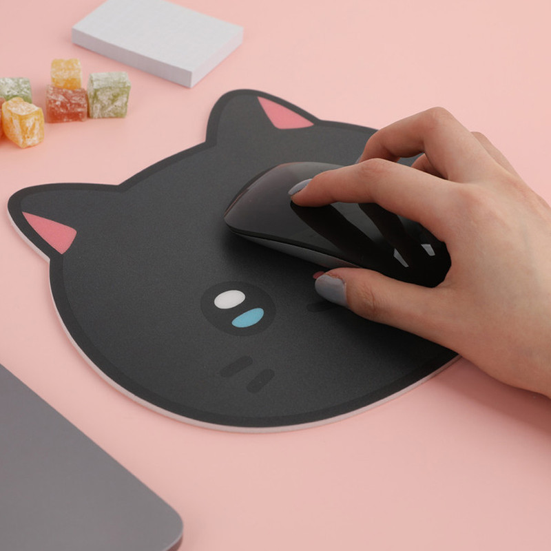 Smooth Gliding Surface - Meowman Cute Cat PVC Mouse Pad