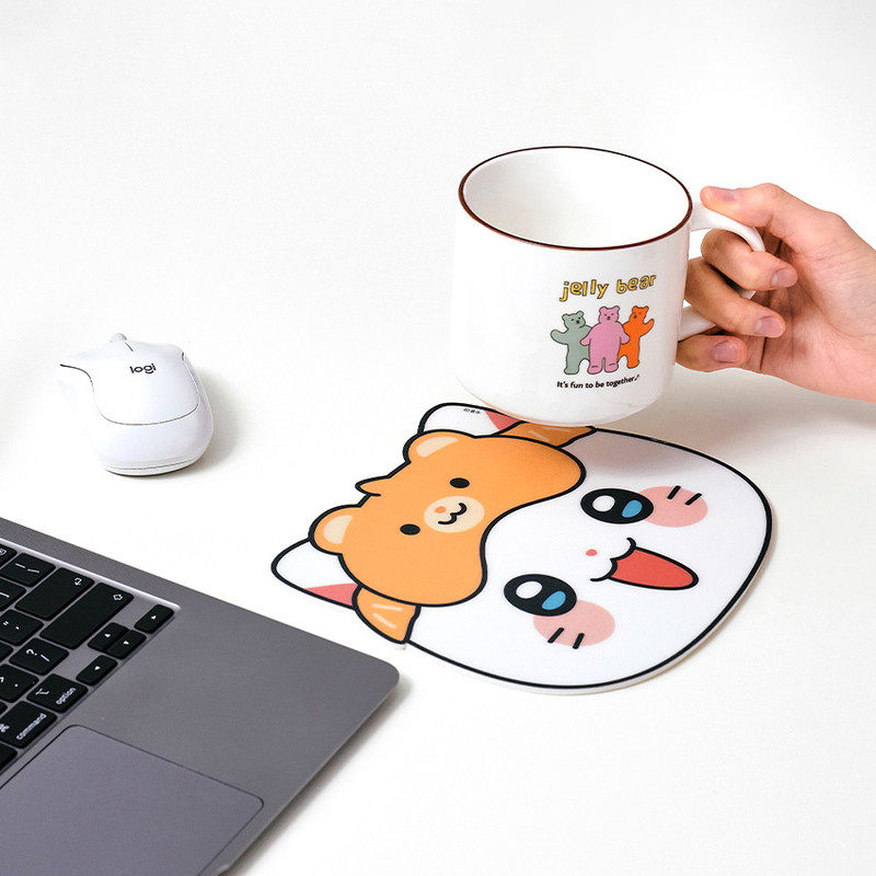 Multi-Purpose Design - Meowman Cute Cat PVC Mouse Pad