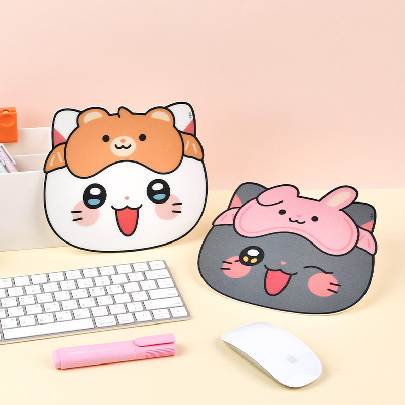 Meowman Cute Cat PVC Mouse Pad