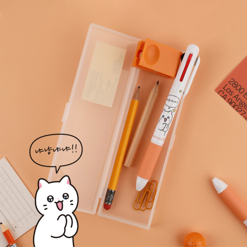 Cute Design - Meow Man Cute Cat Multi-Color Ballpoint Pen and Mechanical Pencil Combo