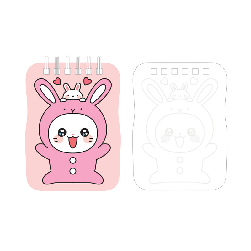 Rabbit Chunbae - Meow Man Cute Cat Die-Cut Pocket Unlined Notepad