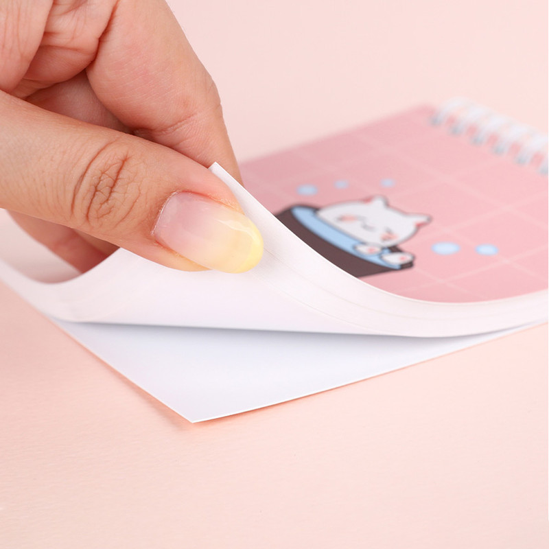 100gsm Paper - Meow Man Cute Bath Cat Pocket Unlined Notepad