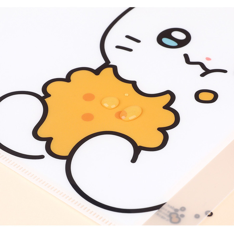PP Material - Meow Man Cute Cookie Cat 5-Pocket A4 Document Organizer