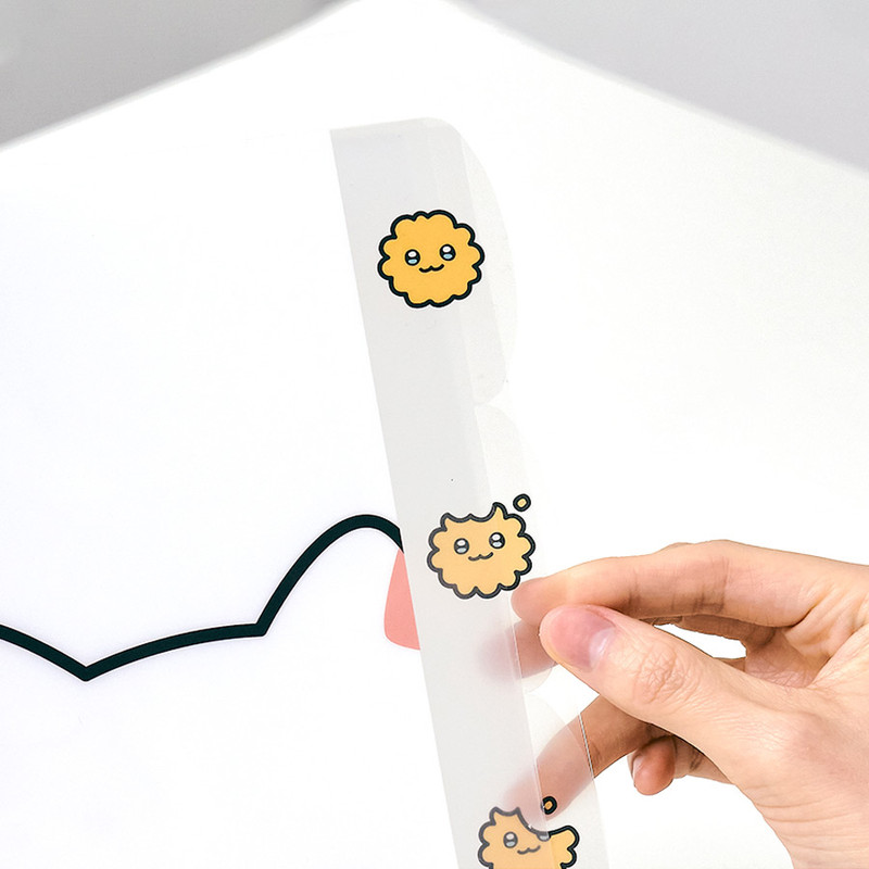 5 Index Pockets - Meow Man Cute Cookie Cat 5-Pocket A4 Document Organizer