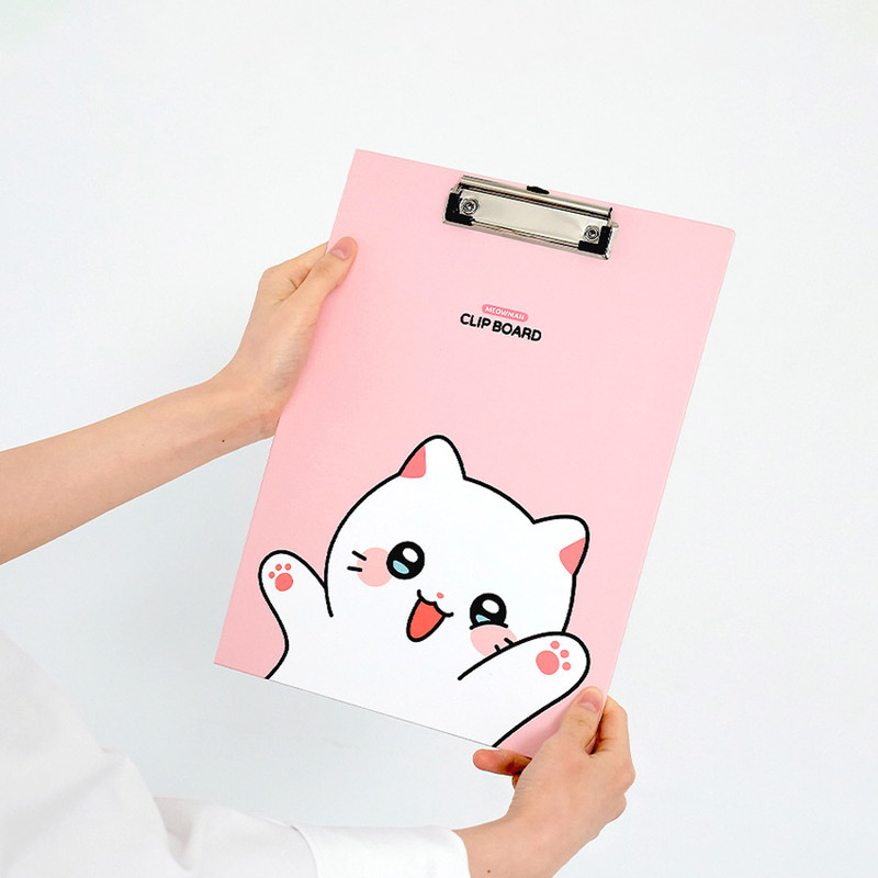Double-Sided Pastel Art - Meow Man Cute Cat A4 Clipboard