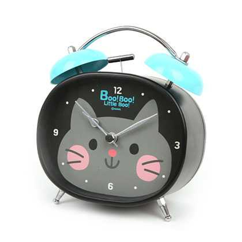 Cute desk alarm clock AA Size battery - black Cute desk alarm clock AA Size battery - black