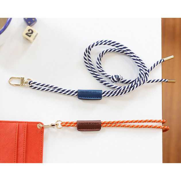 Iconic Two tone adjustment twist string loop neck strap