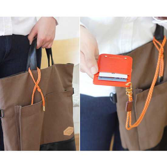 Iconic Two tone adjustment twist string loop neck strap