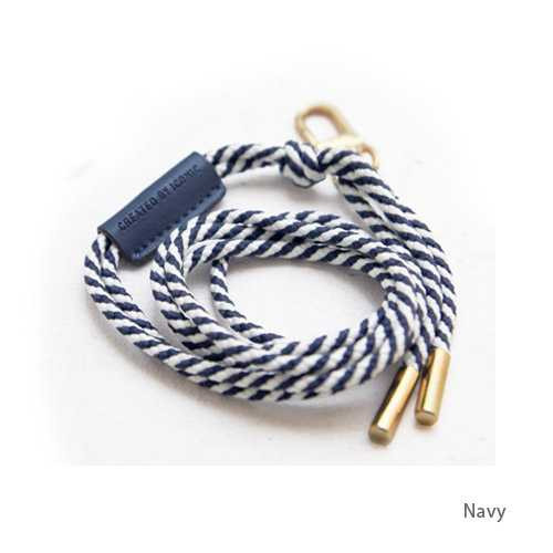 Iconic Two tone adjustment twist string loop neck strap