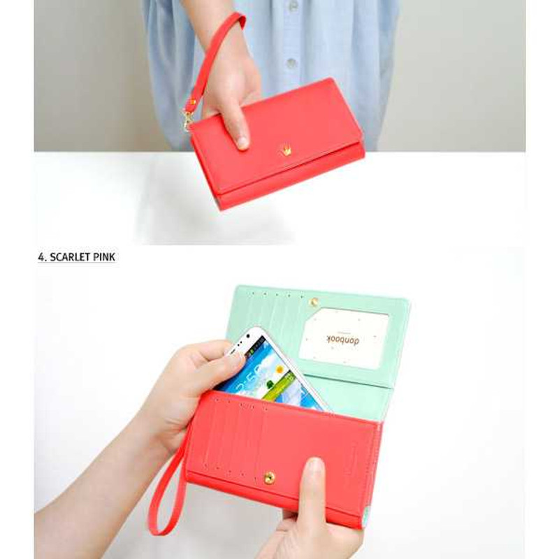 Donbook Handmade crown smartphone wallet pouch G with Strap
