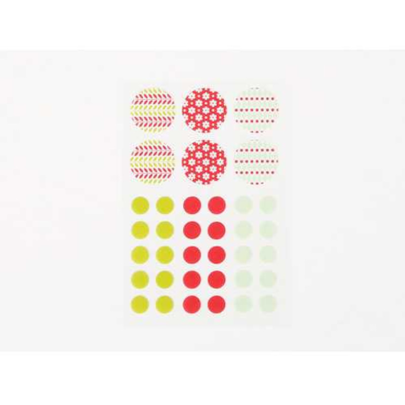 Dailylike Circle patterns paper Masking sticker set - Daily christmas