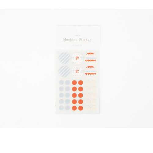 Dailylike Circle patterns paper Masking sticker set - Knit