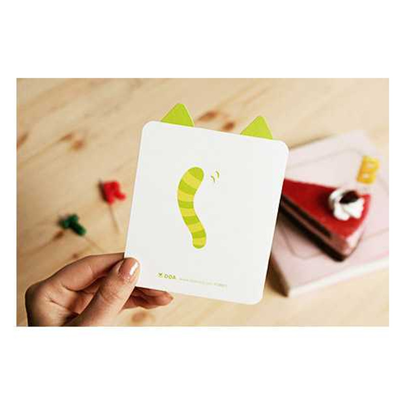 DOA Green cat happy birthday greeting card DOA Green cat happy birthday greeting card