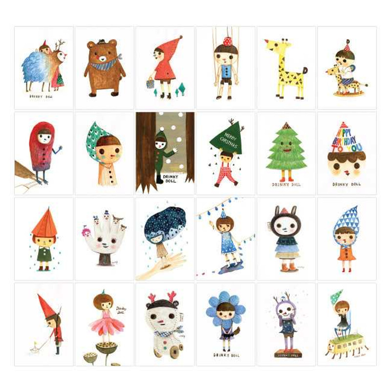 Pack of 48 stickers - Nacoo Drinky Label Sticker Pack