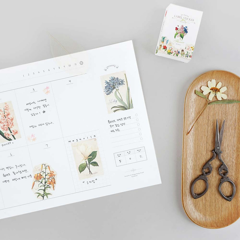 Usage example of Nacoo Flower Label Sticker Pack