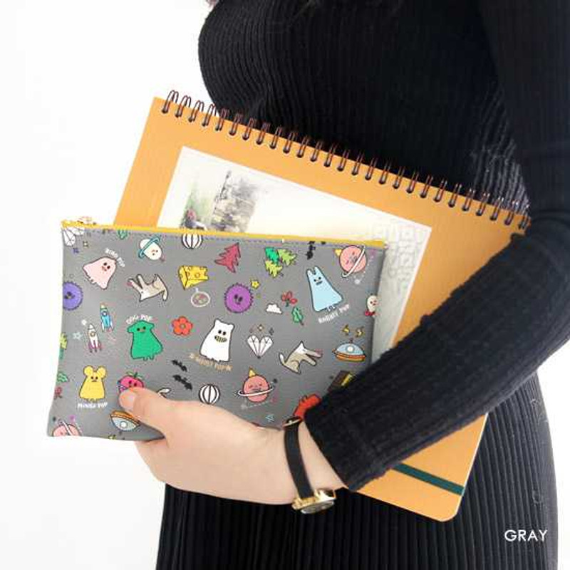Gunmangzeung Ghost pop cute illustration zipper pouch M Gunmangzeung Ghost pop cute illustration zipper pouch M
