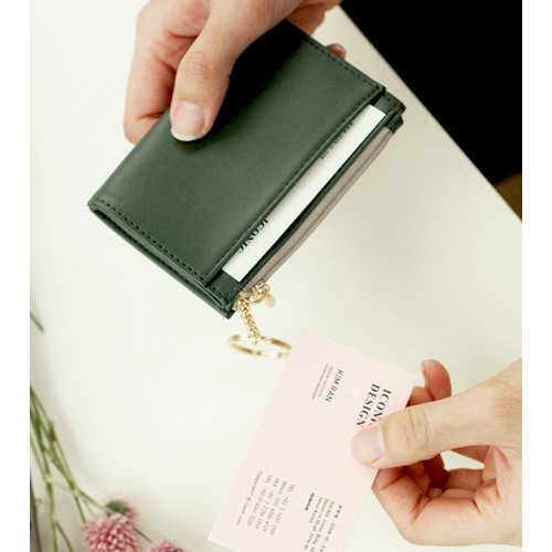 Iconic Coin card zipper wallet holder with Key ring ver.2