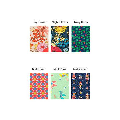 Ardium Half moon zipper pencil case with flower pattern
