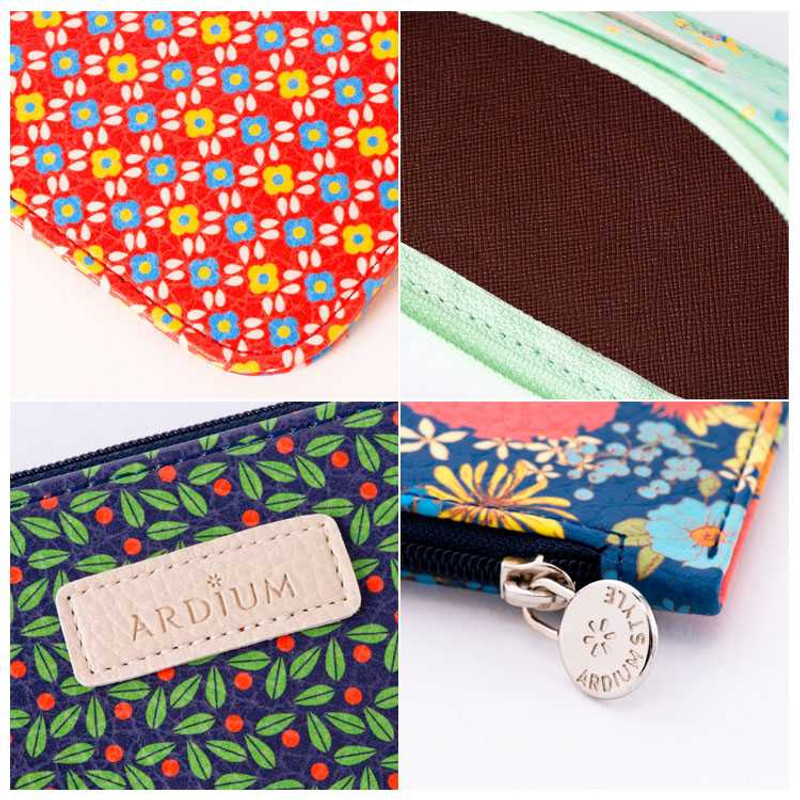 Ardium Flower pattern slim zipper pencil case