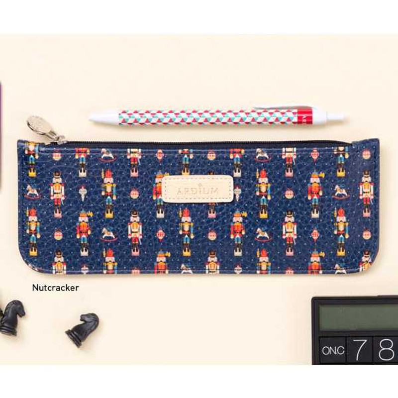 Ardium Flower pattern slim zipper pencil case