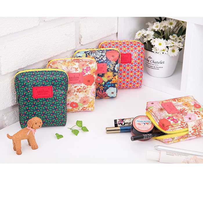 Ardium Flower pattern Ten Ten small zipper pouch
