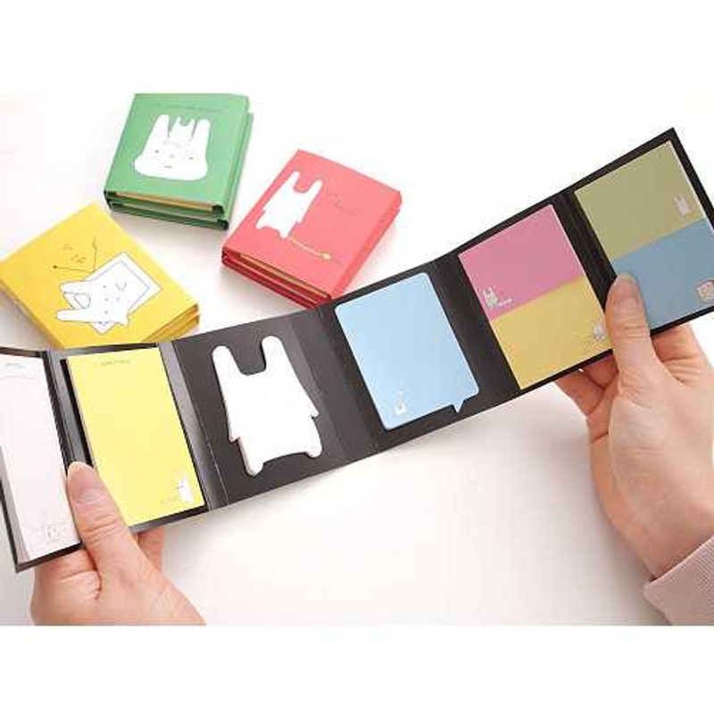 2young Cute rabbit folding sticky memo note set ver.2