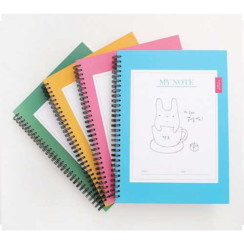 2young Cute rabbit wirebound lined notebook