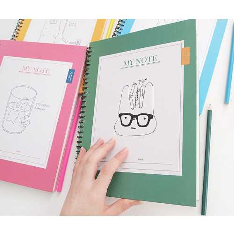 2young Cute rabbit wirebound lined notebook