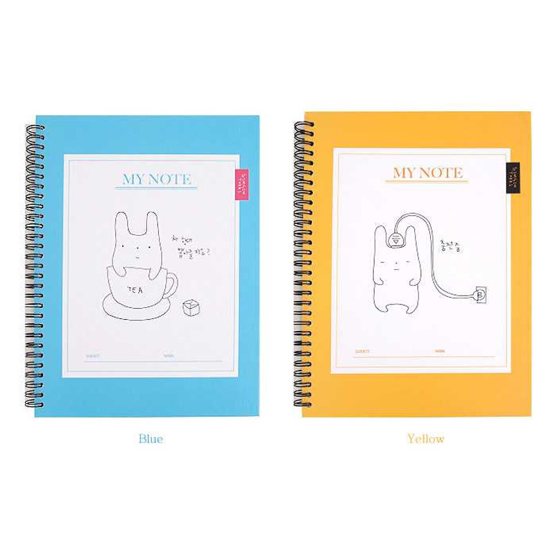 2young Cute rabbit wirebound lined notebook