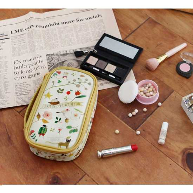 Indigo Willow classic story cosmetic beauty pouch Indigo Willow classic story cosmetic beauty pouch