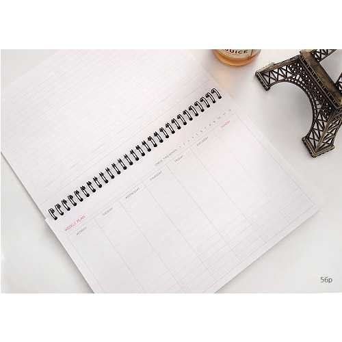 2young Wirebound large weekly desk planner scheduler