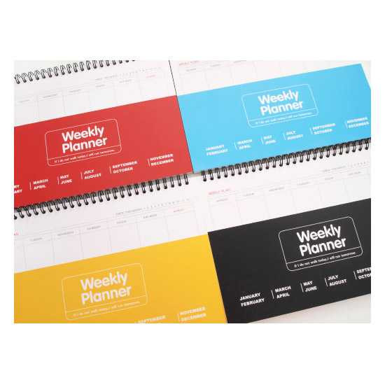 2young Wirebound large weekly desk planner scheduler
